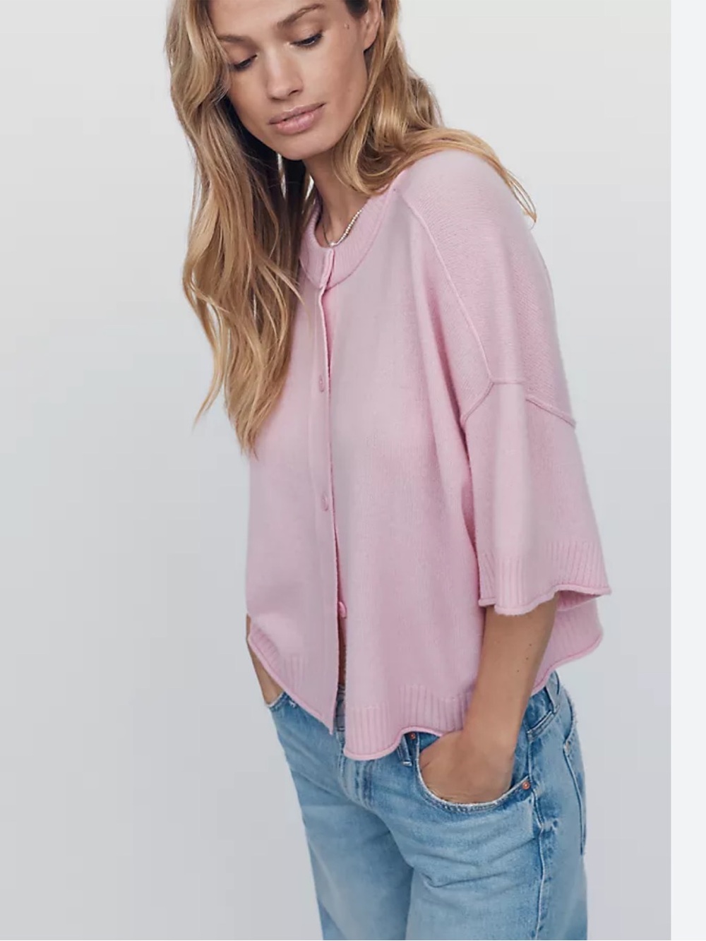 Nwt the Goldie crew neck cashmere cardigan